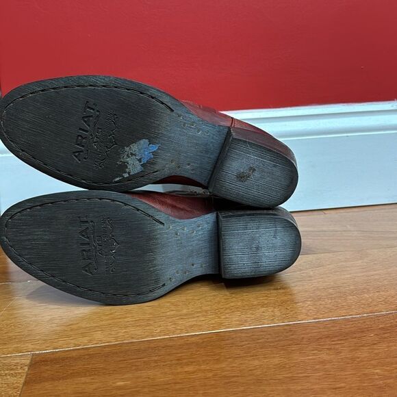 Ariat Billie Unbridled Red Leather Western Cowgirl Boots size 6.5 - Picture 7 of 12